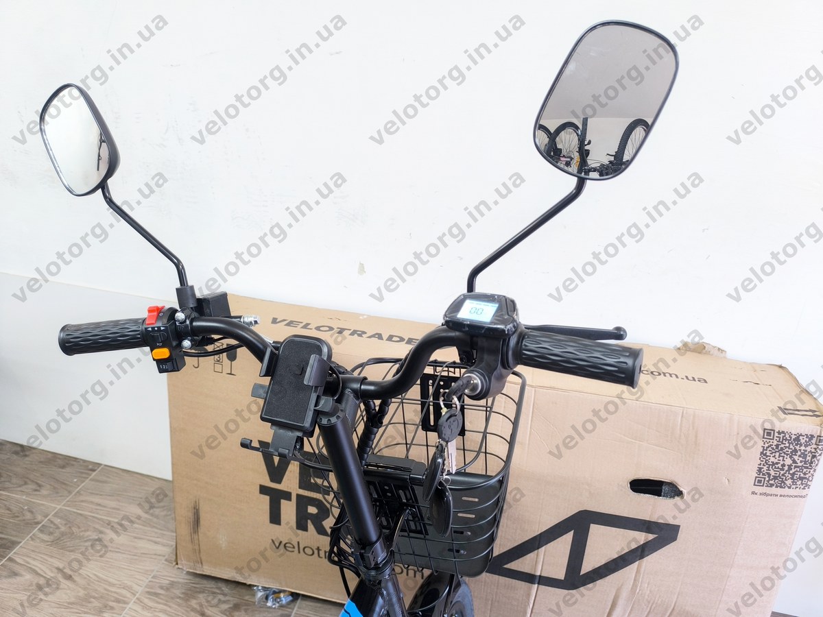 Велосипед з електроприводом 18" AL SPACE eELDORADO (new) DD FR рама-15" 48 B 20 А*г 1000 Вт чорно-синій 2026
