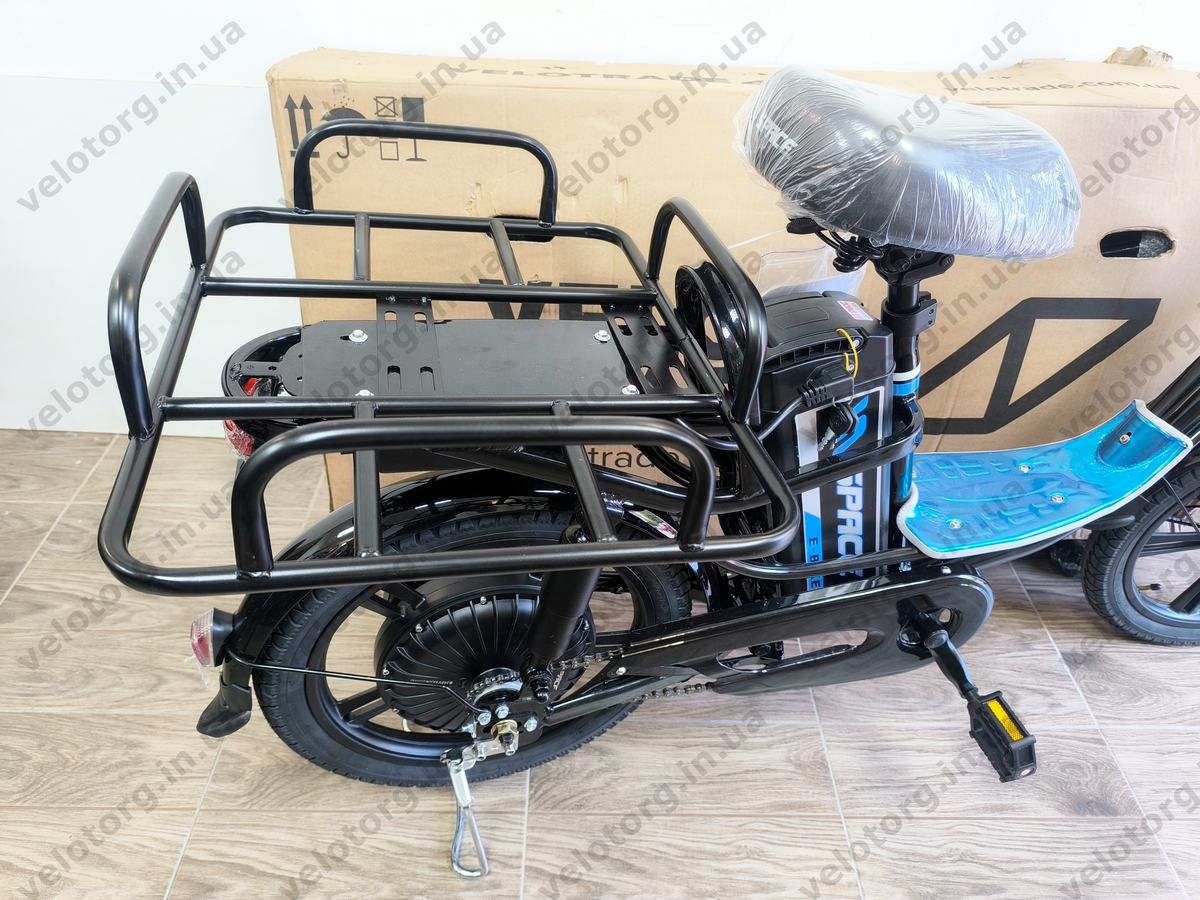 Велосипед з електроприводом 18" AL SPACE eELDORADO (new) DD FR рама-15" 48 B 20 А*г 1000 Вт чорно-синій 2026