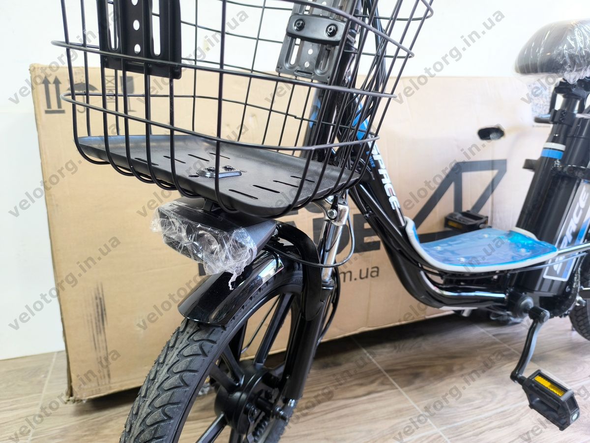 Велосипед з електроприводом 18" AL SPACE eELDORADO (new) DD FR рама-15" 48 B 20 А*г 1000 Вт чорно-синій 2026