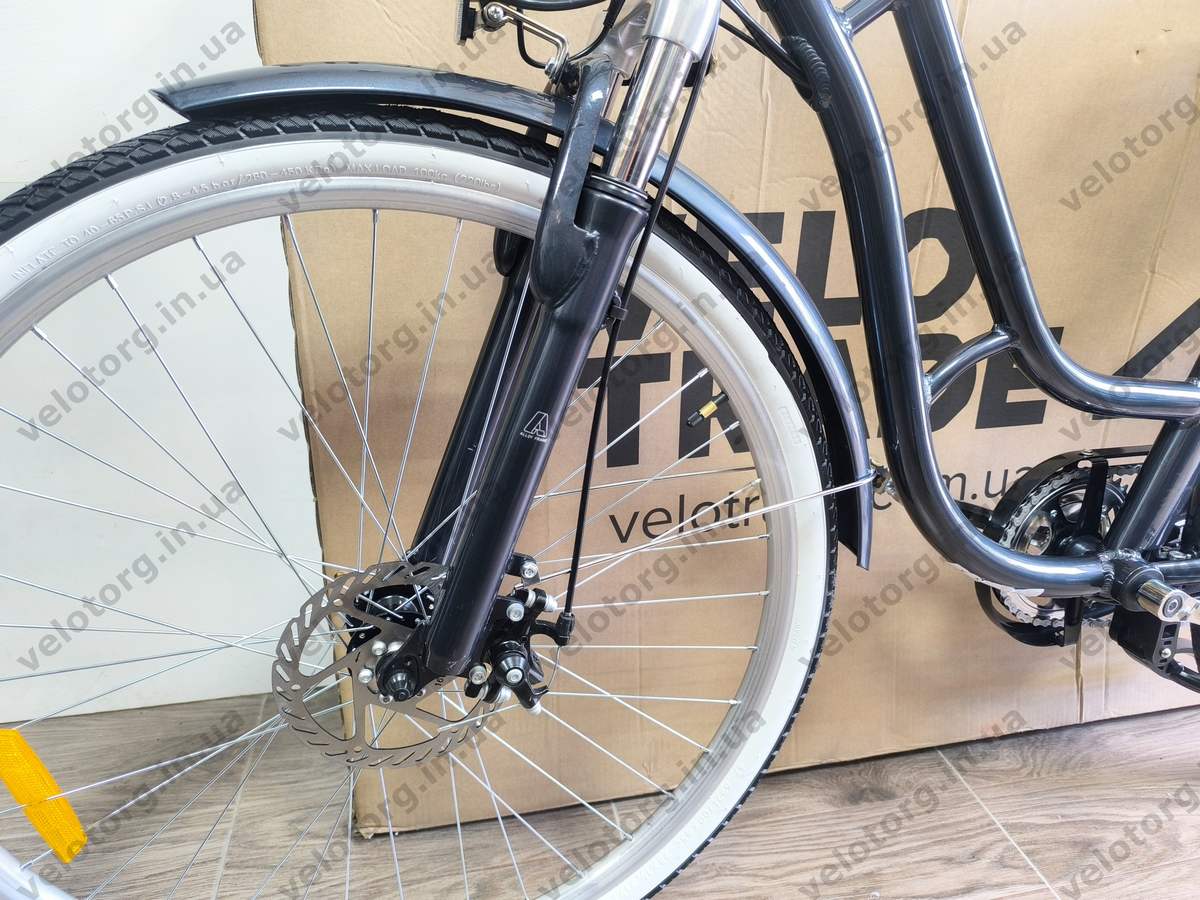 Велосипед з електроприводом 28" AL Dorozhnik eCORAL DD FR рама-19" 48B 13А*г 500Вт темно-сірий 2026
