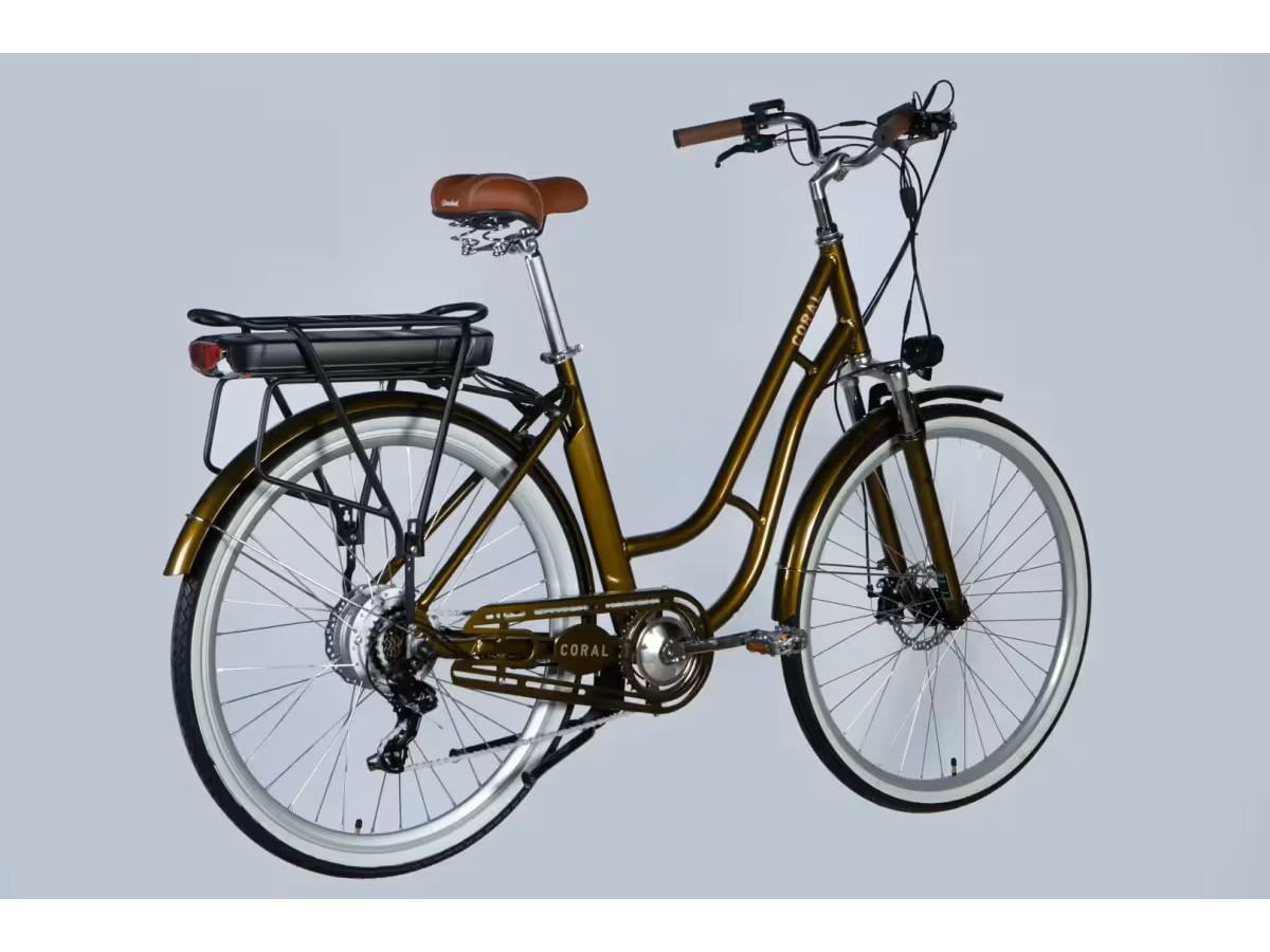 Велосипед з електроприводом 28" AL Dorozhnik eCORAL DD FR рама-19" 48B 13А*г 500Вт бронзовий 2026