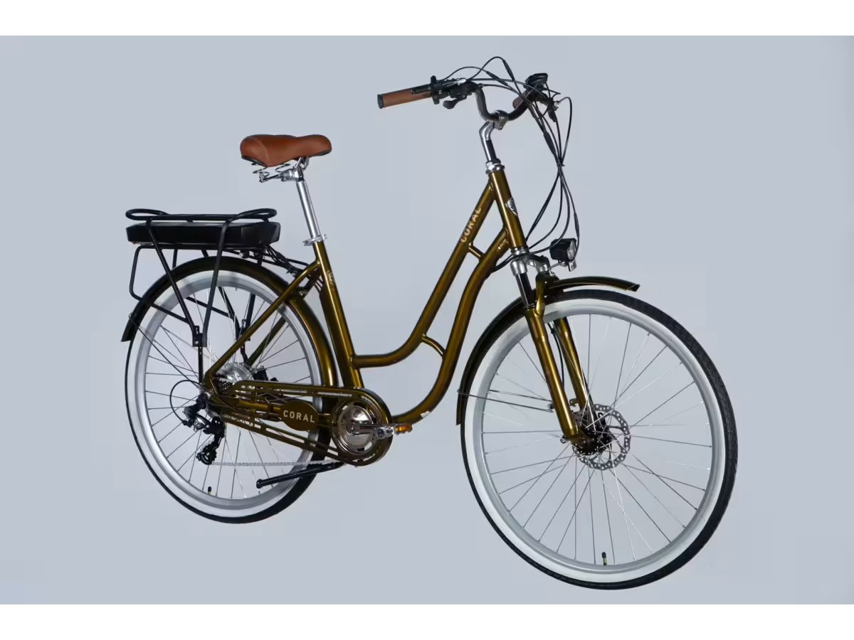 Велосипед з електроприводом 28" AL Dorozhnik eCORAL DD FR рама-19" 48B 13А*г 500Вт бронзовий 2026