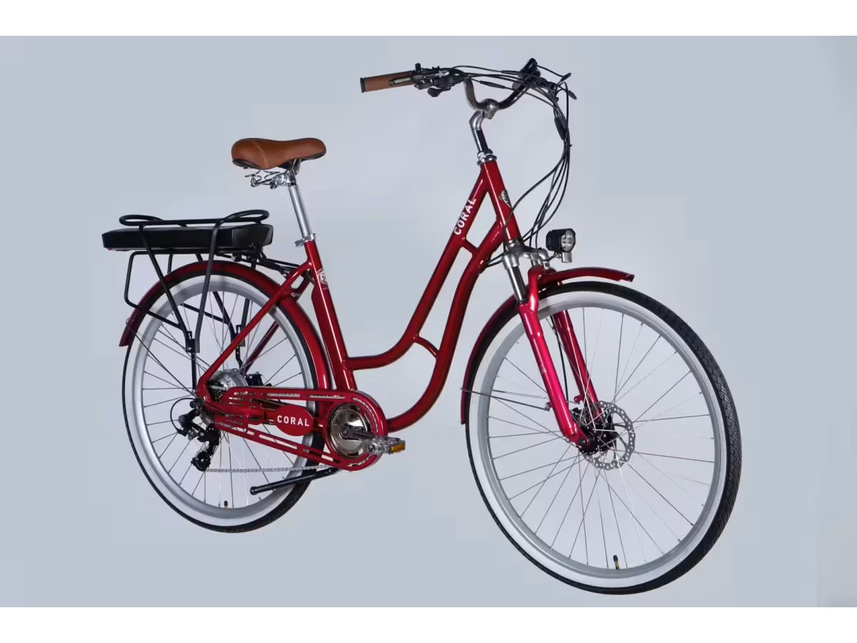 Велосипед з електроприводом 28" AL Dorozhnik eCORAL DD FR рама-19" 48B 13А*г 500Вт рубіновий 2026