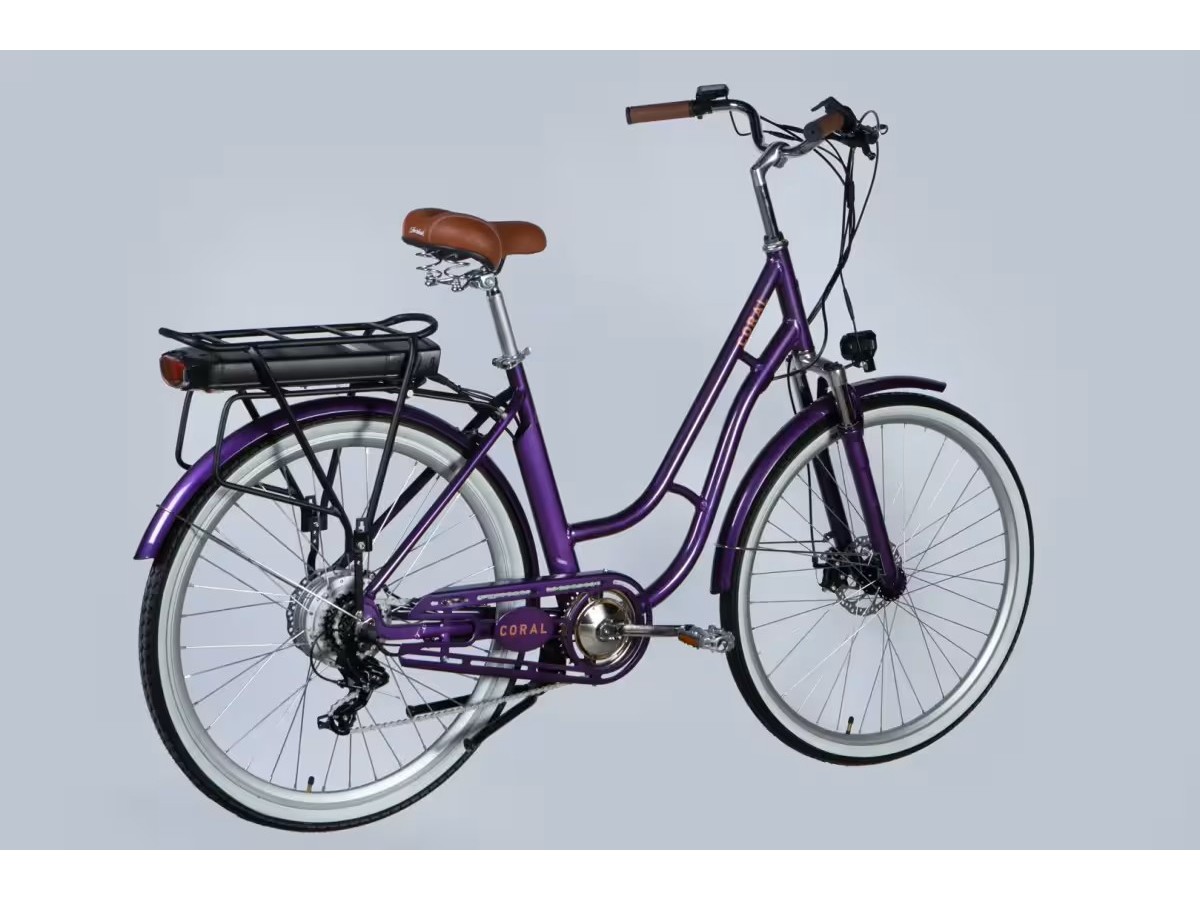Велосипед з електроприводом 28" AL Dorozhnik eCORAL DD FR рама-19" 48B 13А*г 500Вт фіолетово-синій 2026
