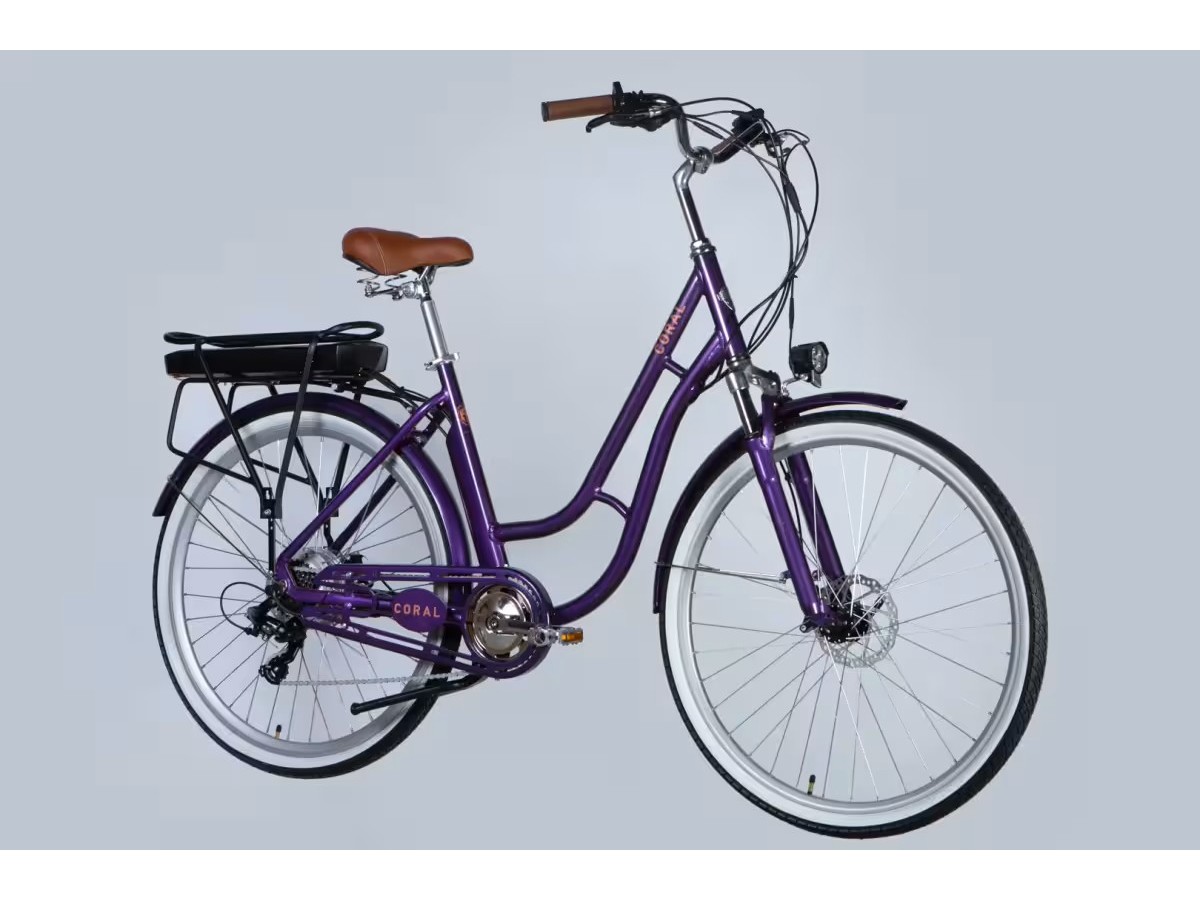 Велосипед з електроприводом 28" AL Dorozhnik eCORAL DD FR рама-19" 48B 13А*г 500Вт фіолетово-синій 2026