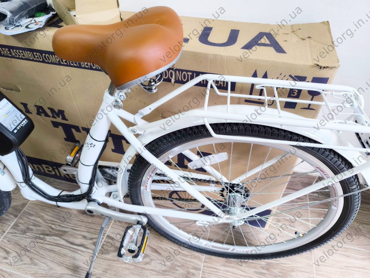Електровелосипед Titan Palermo 26" рама 16" Білий 500W 48V 10Ah – потужний транспорт для міста та відпочинку