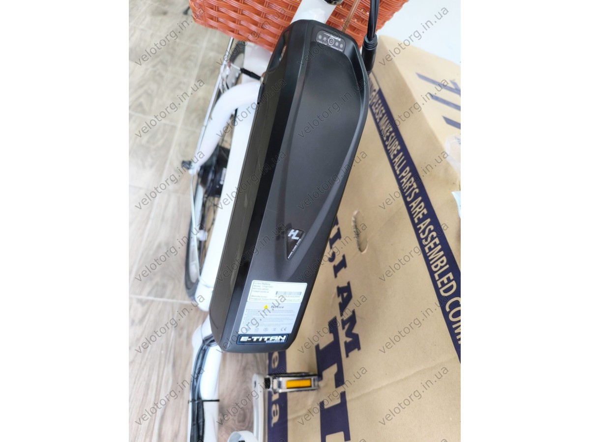 Електровелосипед Titan Palermo 26" рама 16" Білий 500W 48V 10Ah – потужний транспорт для міста та відпочинку