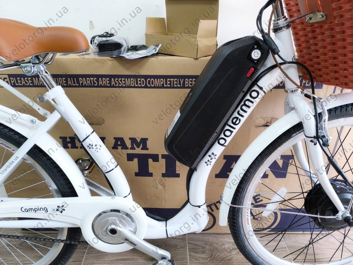 Електровелосипед Titan Palermo 26" рама 16" Білий 500W 48V 10Ah – потужний транспорт для міста та відпочинку