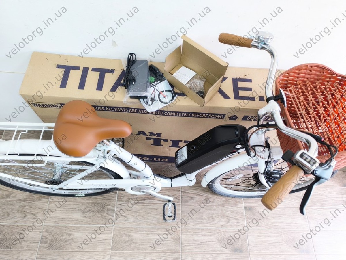 Електровелосипед Titan Palermo 26" рама 16" Білий 500W 48V 10Ah – потужний транспорт для міста та відпочинку