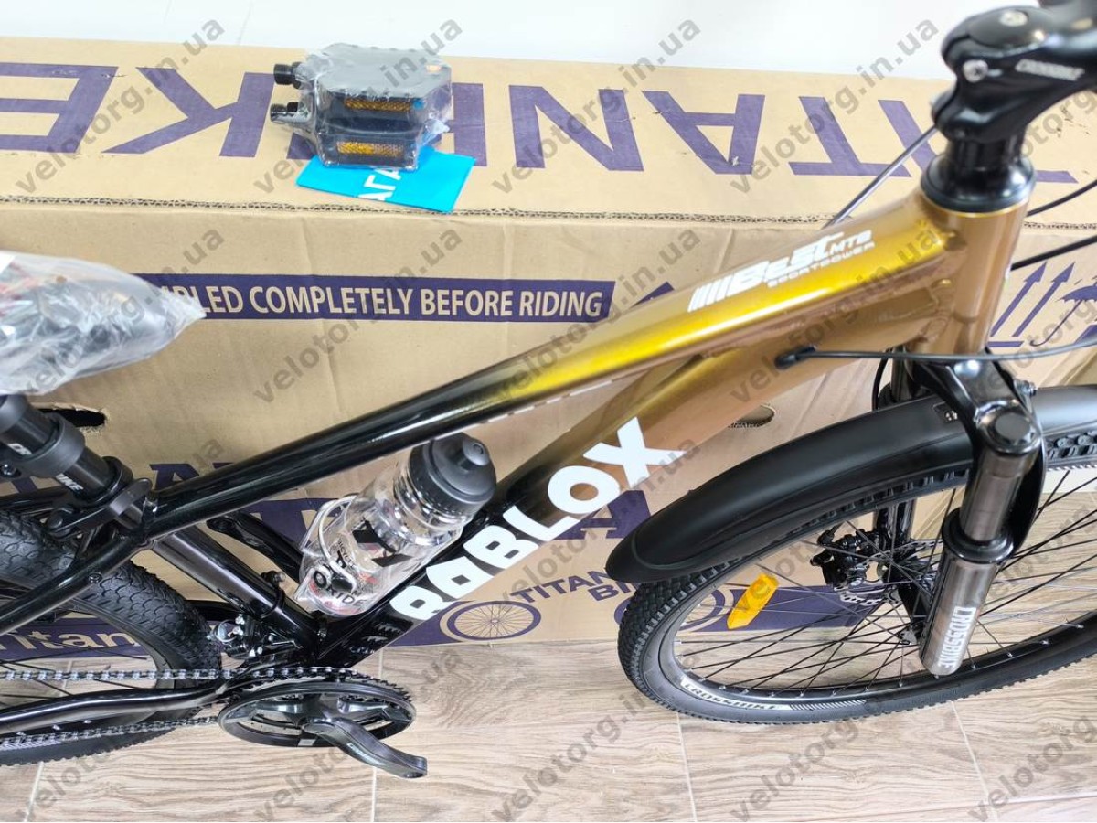 Велосипед CrossBike 26" Roblox 2026 Рама 13" bronz-black