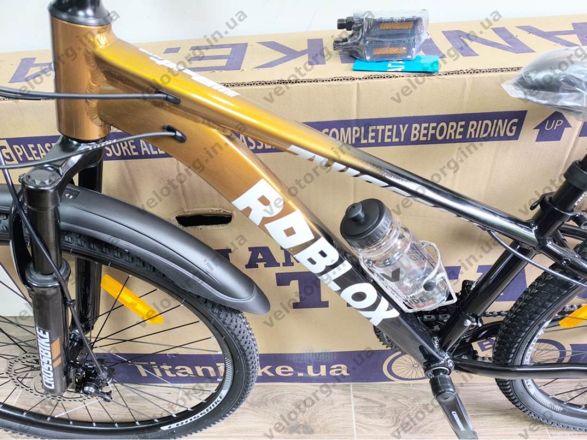 Велосипед CrossBike 26" Roblox 2026 Рама 13" bronz-black