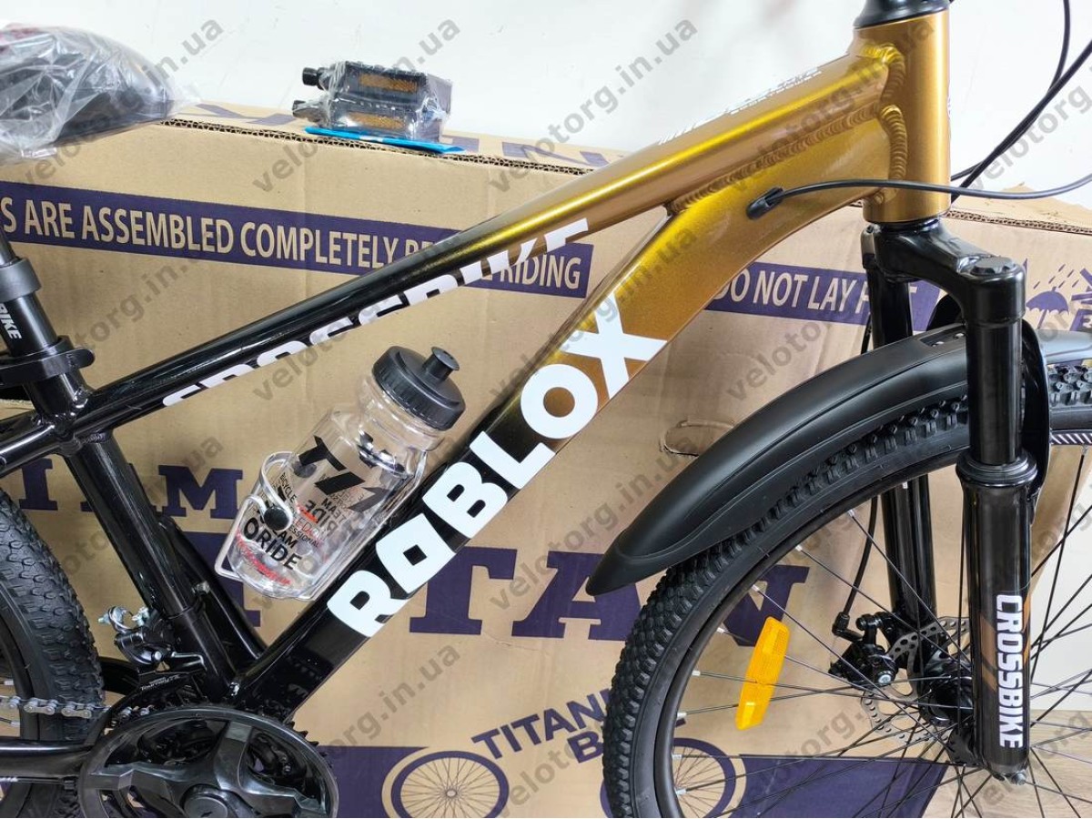 Велосипед CrossBike 26" Roblox 2026 Рама 13" bronz-black