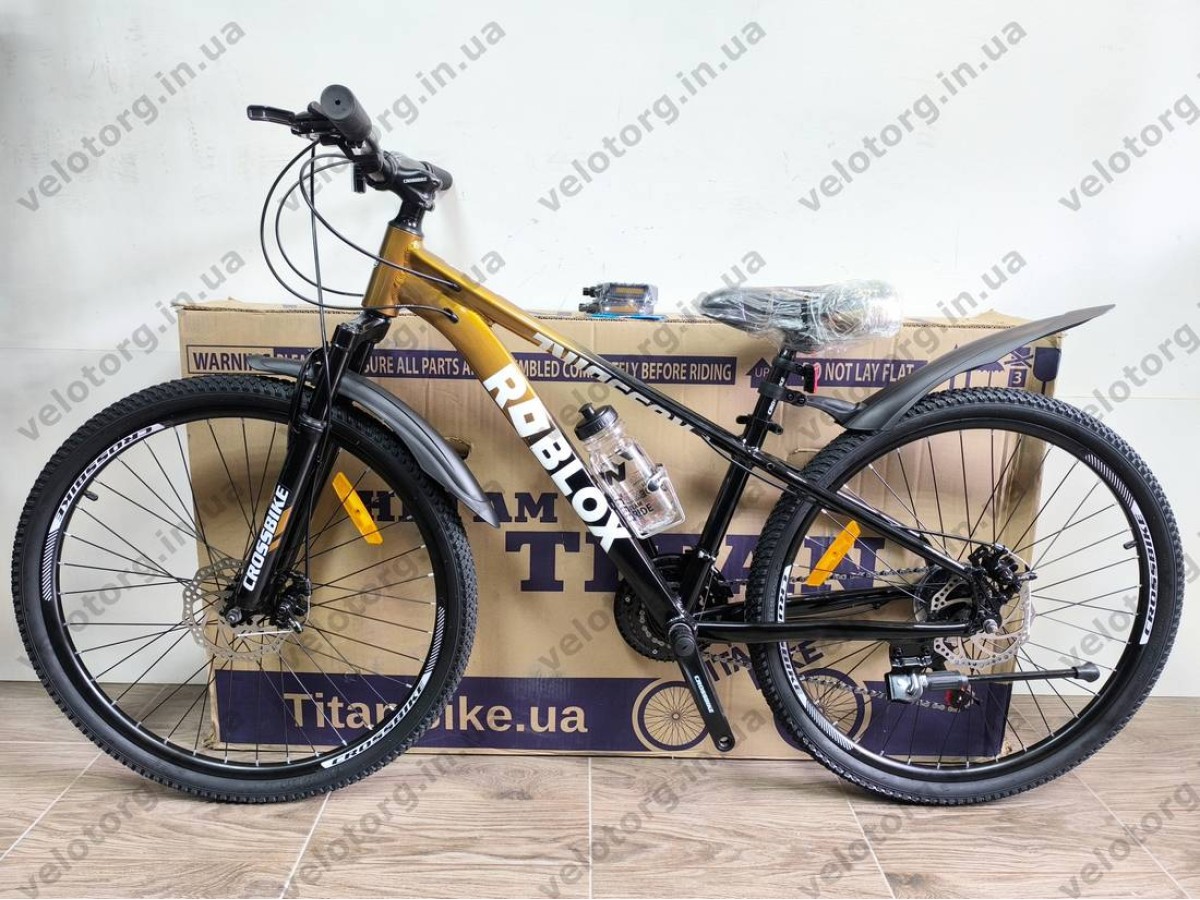 Велосипед CrossBike 26" Roblox 2026 Рама 13" bronz-black