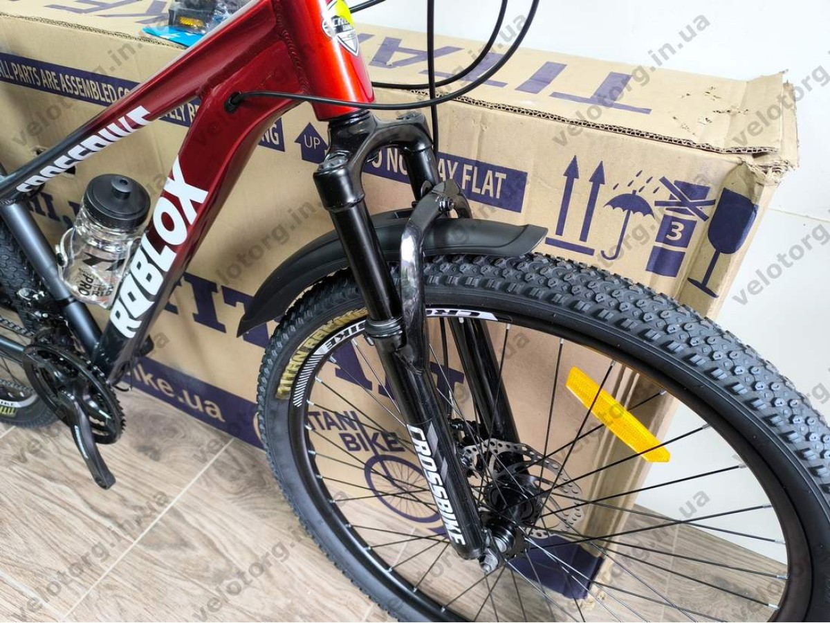 Велосипед CrossBike 26" Roblox 2026 Рама 13" red-grey