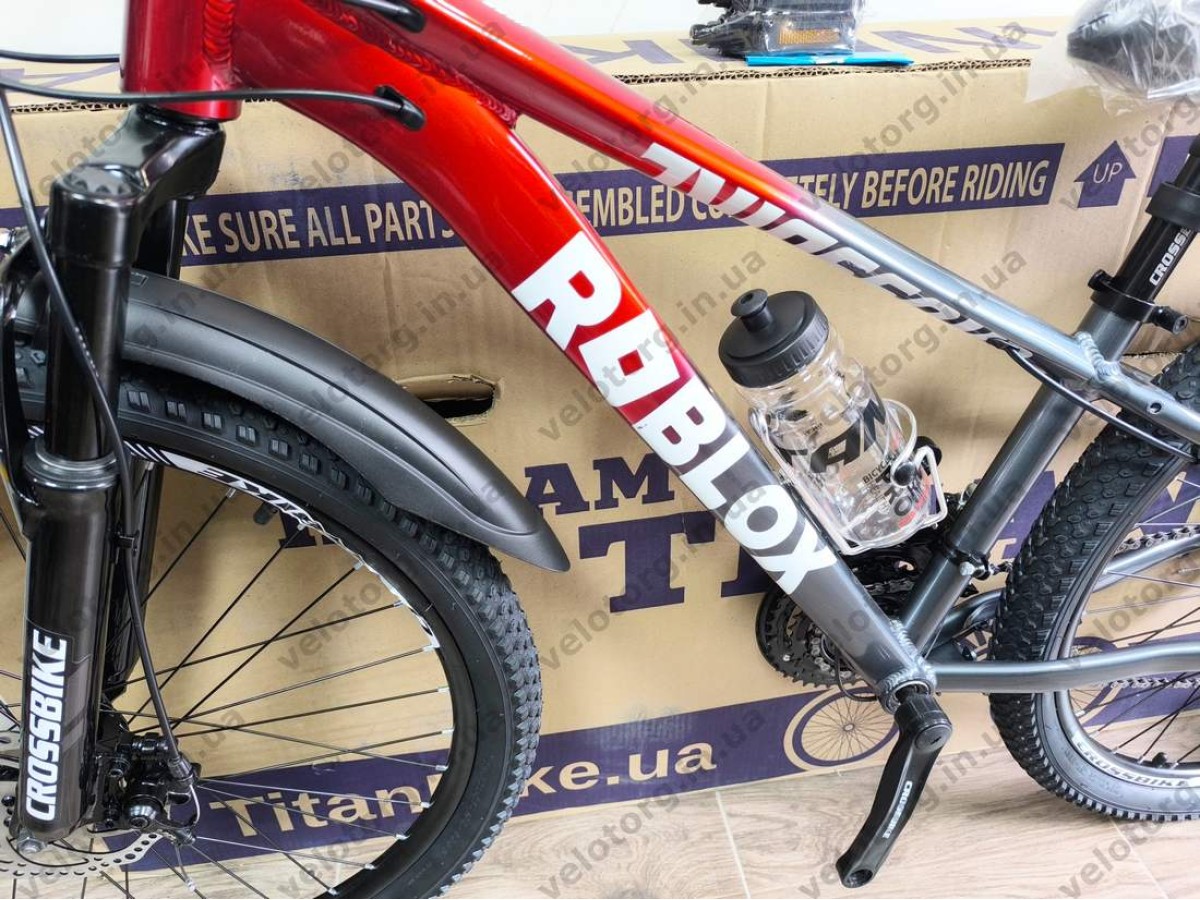 Велосипед CrossBike 26" Roblox 2026 Рама 13" red-grey