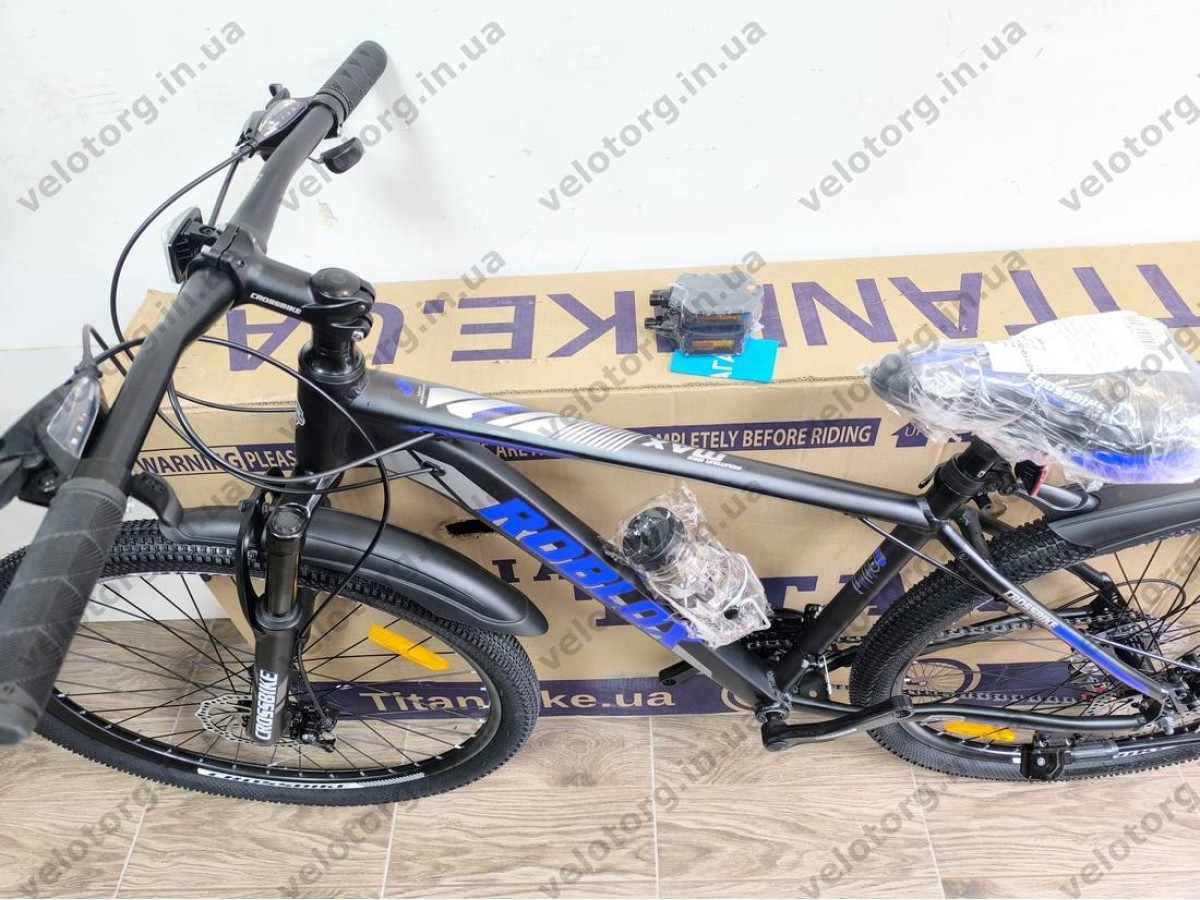 Велосипед Crossbike 27.5" Roblox 2026 Рама 17" black-blue