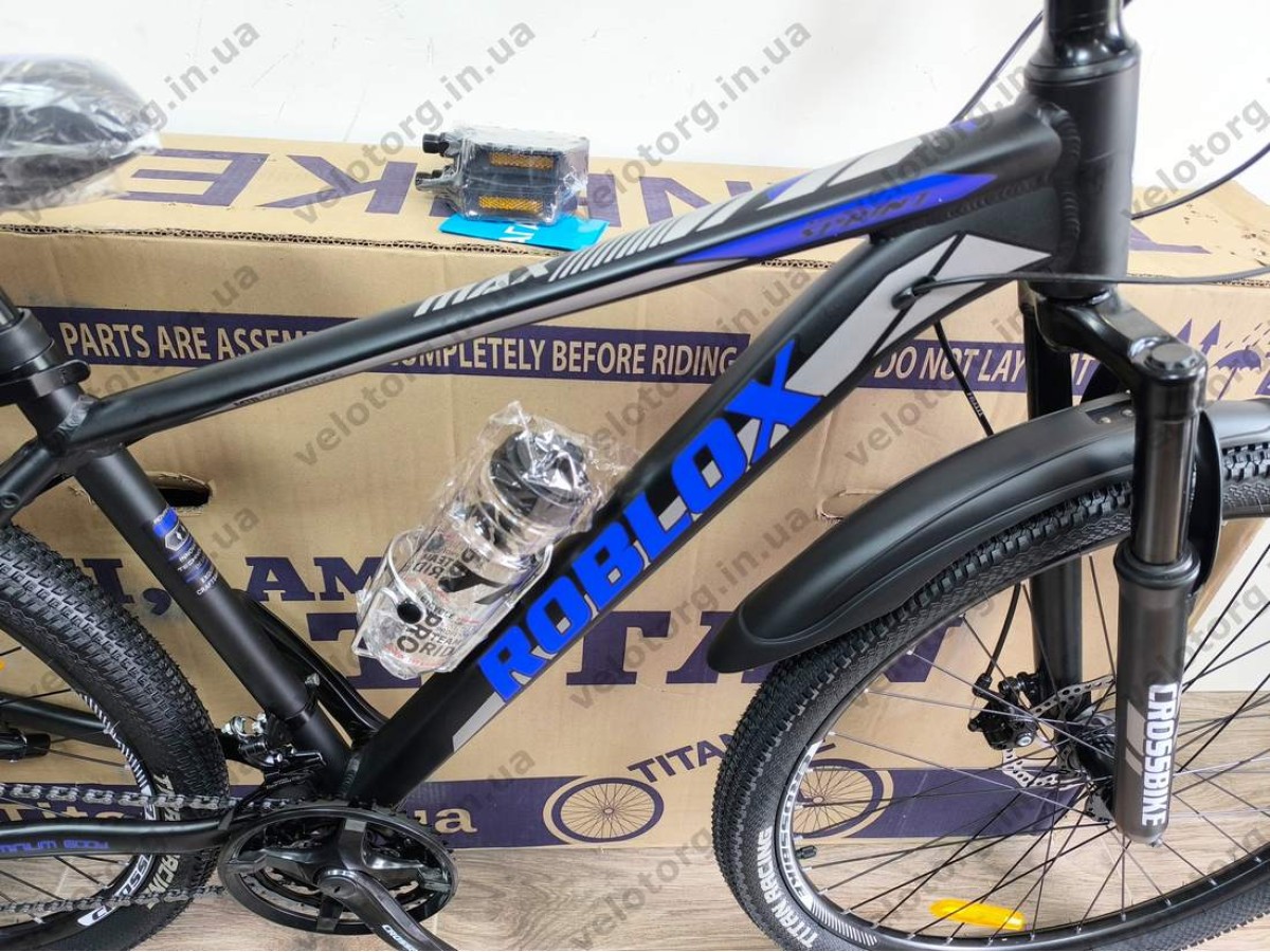 Велосипед Crossbike 27.5" Roblox 2026 Рама 17" black-blue