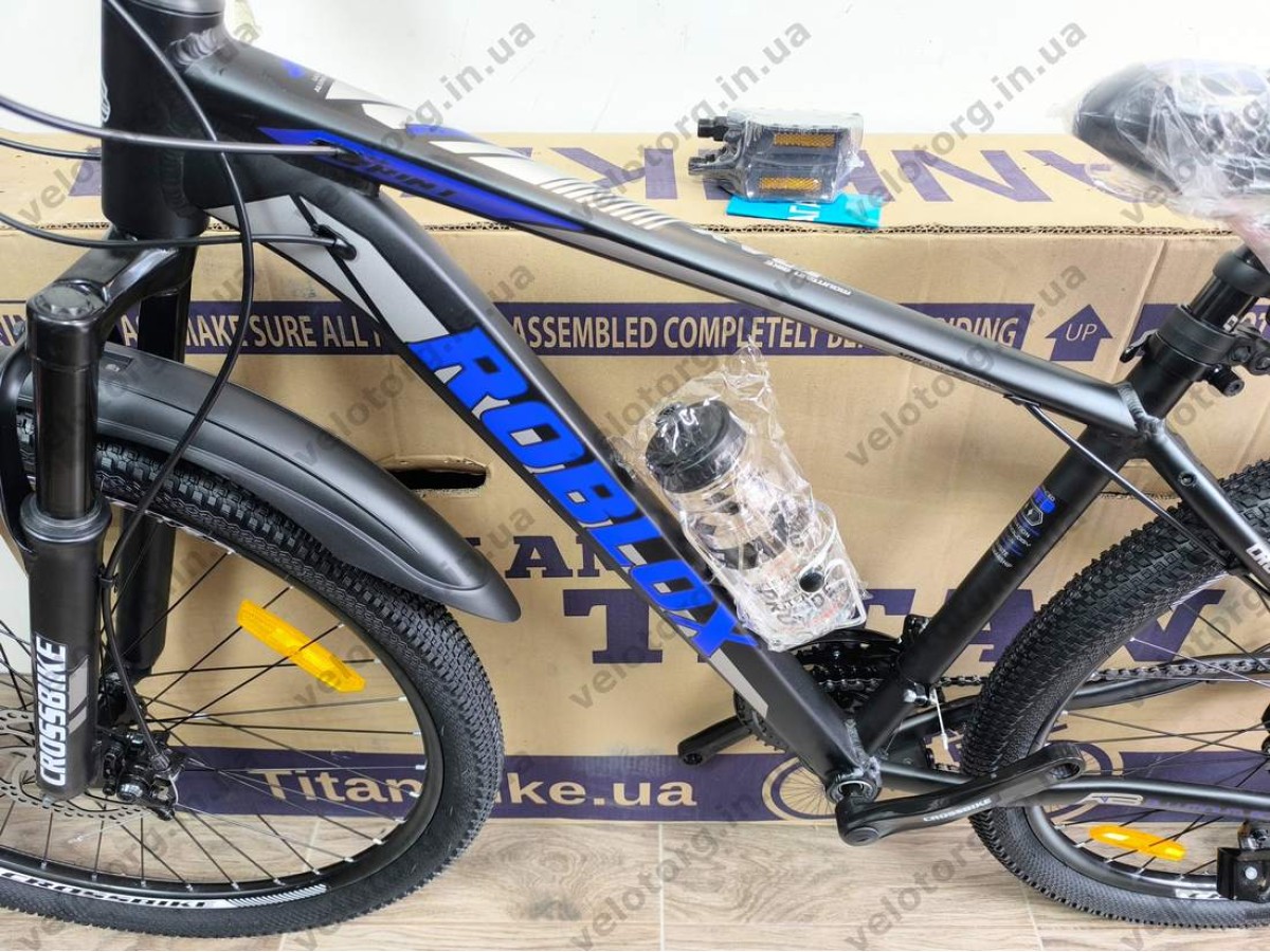 Велосипед Crossbike 27.5" Roblox 2026 Рама 17" black-blue