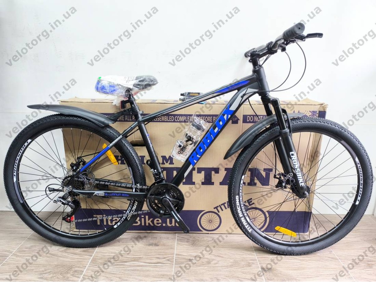 Велосипед Crossbike 27.5" Roblox 2026 Рама 17" black-blue