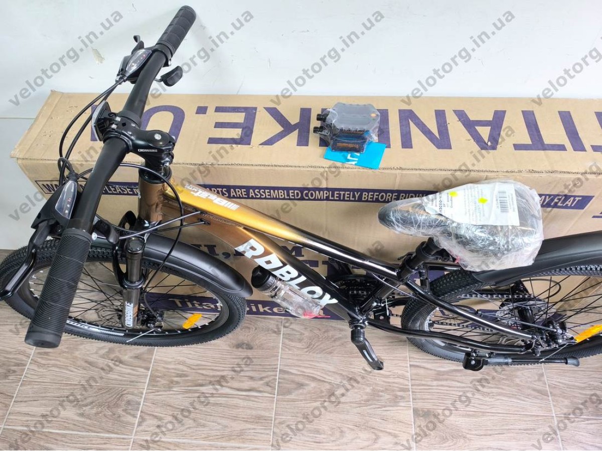 Велосипед CrossBike 24" Roblox 2026 Рама 11" bronz-black