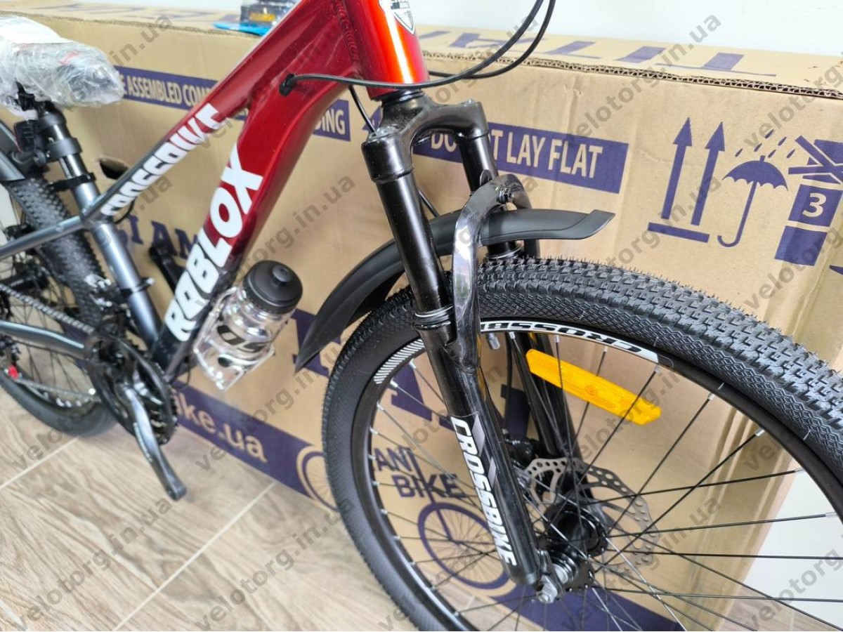 Велосипед CrossBike 24" Roblox 2026 Рама 11" red-grey