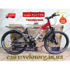 Велосипед CrossBike 24" Roblox 2026 Рама 11" red-grey
