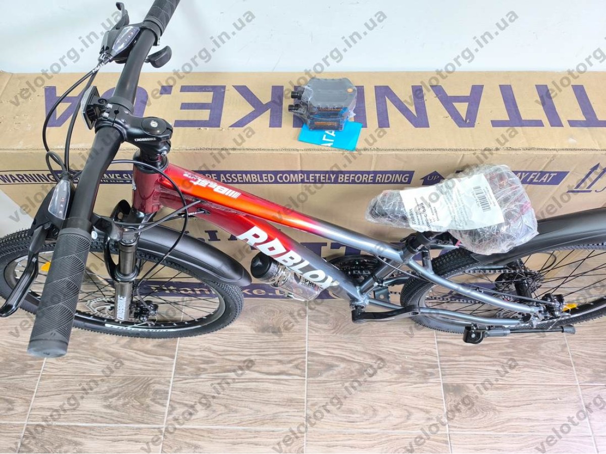 Велосипед CrossBike 24" Roblox 2026 Рама 11" red-grey