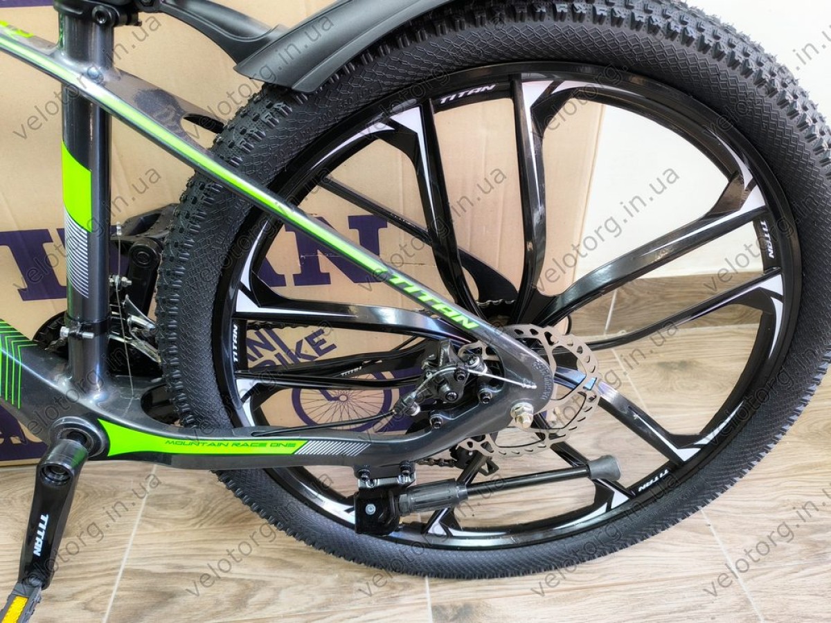 Велосипед Titan 26" Shadow grey-green 2025 магнієвий — надійний гірський велосипед для активних поїздок