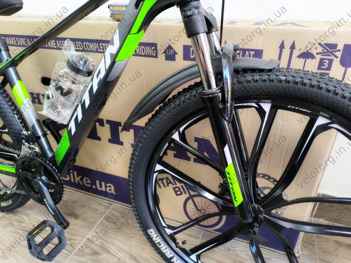 Велосипед Titan 26" Shadow grey-green 2025 магнієвий — надійний гірський велосипед для активних поїздок