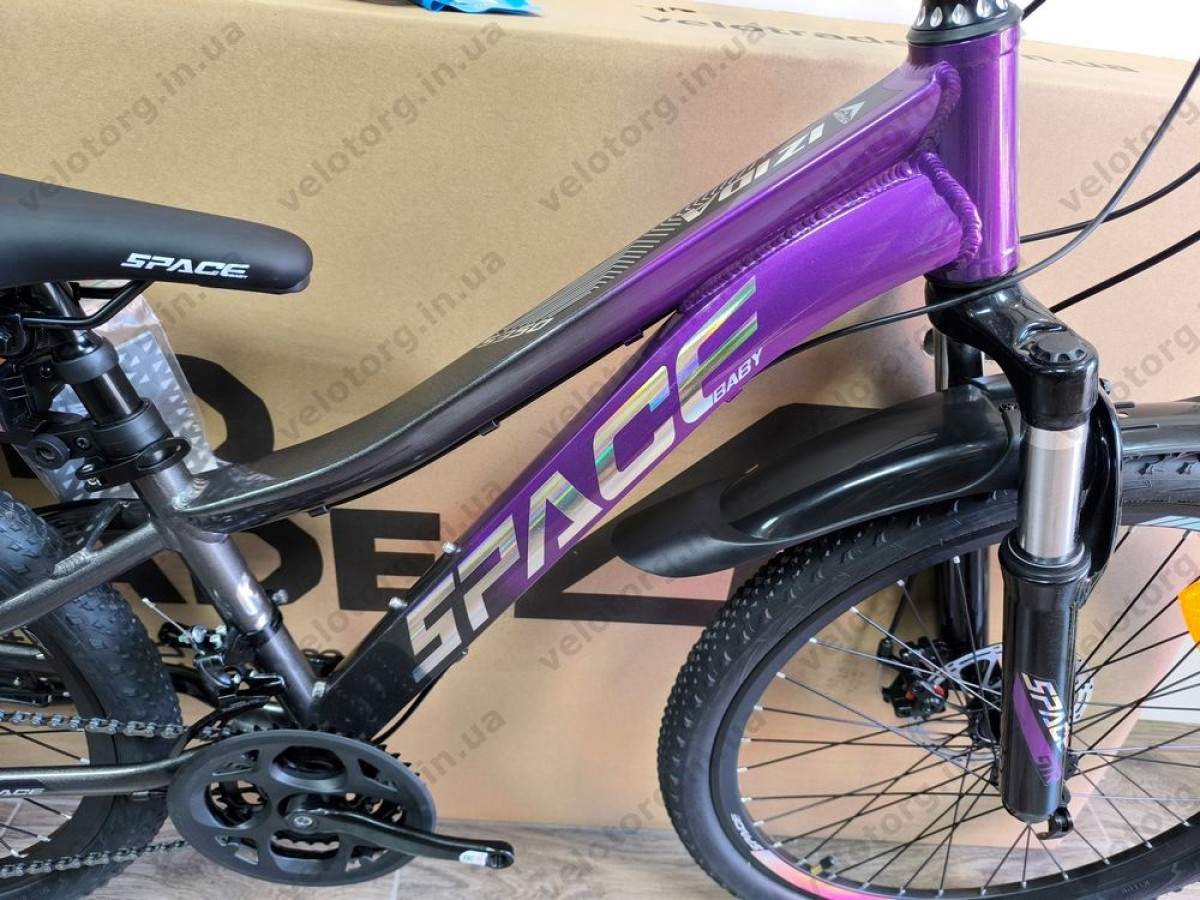 Велосипед AL 24" SPACE IZIDA DD FR рама-11" фіолетово-сріблястий 2026