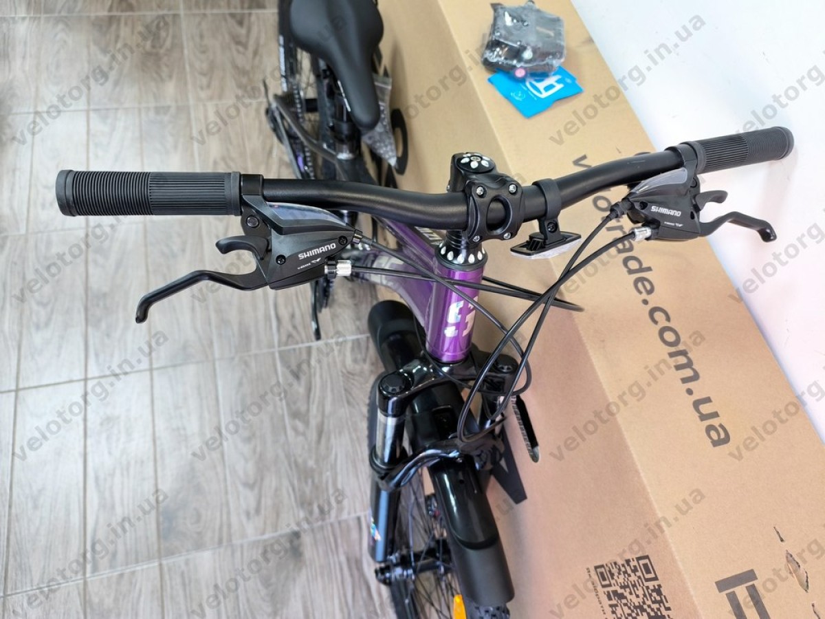 Велосипед AL 24" SPACE IZIDA DD FR рама-11" фіолетово-сріблястий 2026