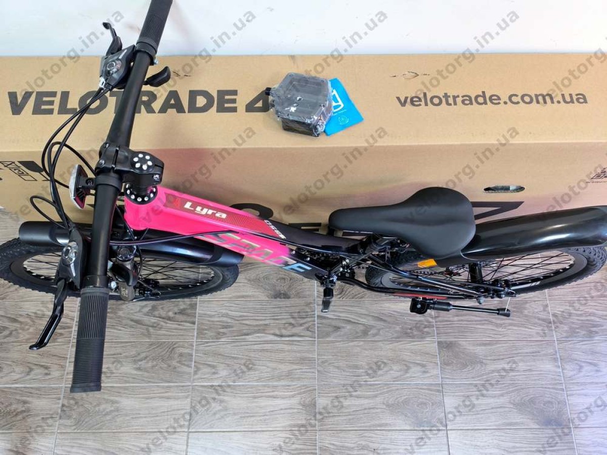 Велосипед AL 24″ SPACE LYRA DD FR рама-11″ рожево-чорний 2026