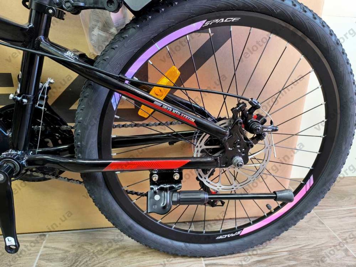 Велосипед AL 24″ SPACE LYRA DD FR рама-11″ рожево-чорний 2026