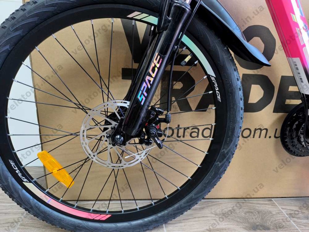 Велосипед AL 24″ SPACE LYRA DD FR рама-11″ рожево-чорний 2026