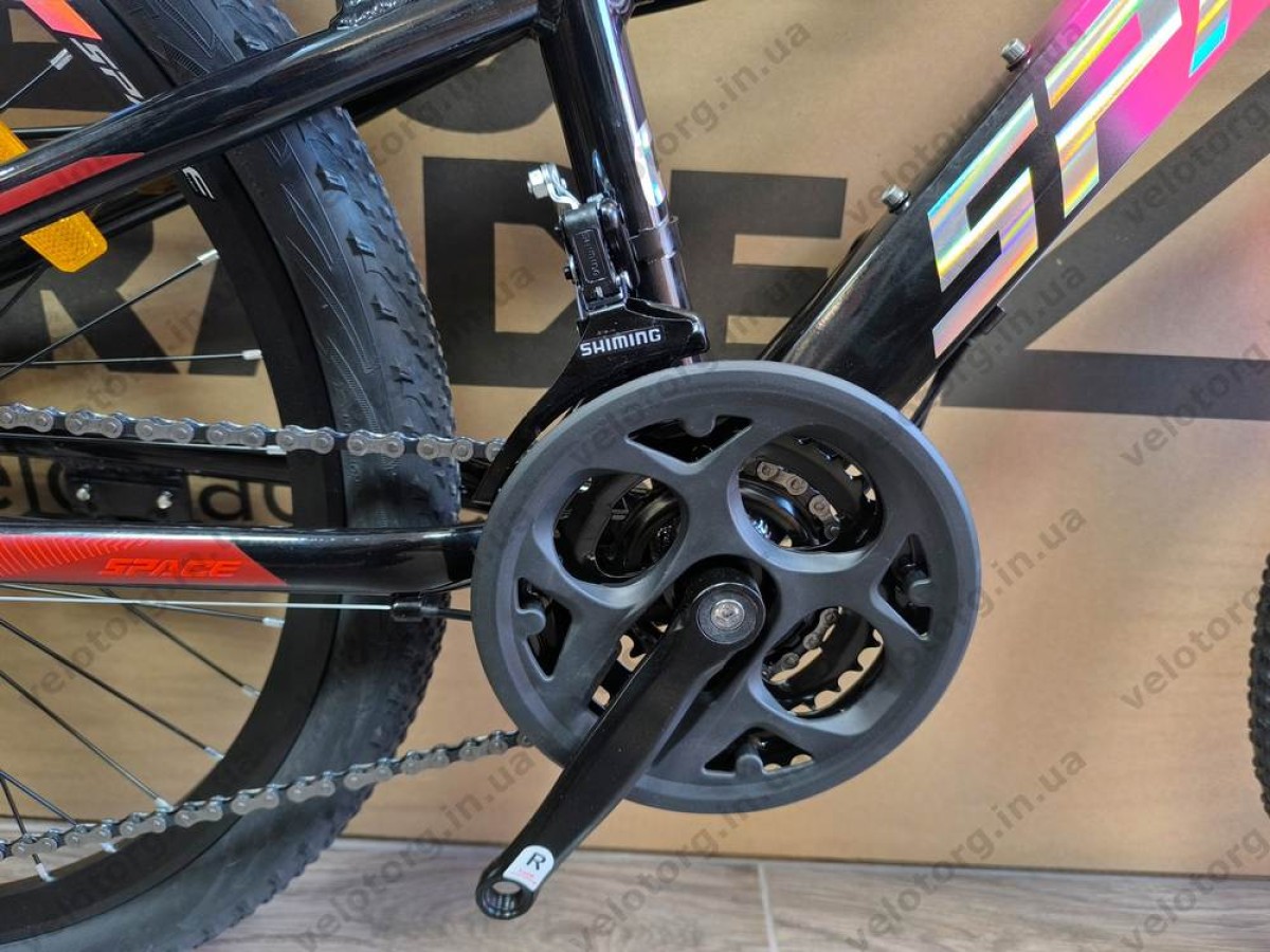 Велосипед AL 24″ SPACE LYRA DD FR рама-11″ рожево-чорний 2026