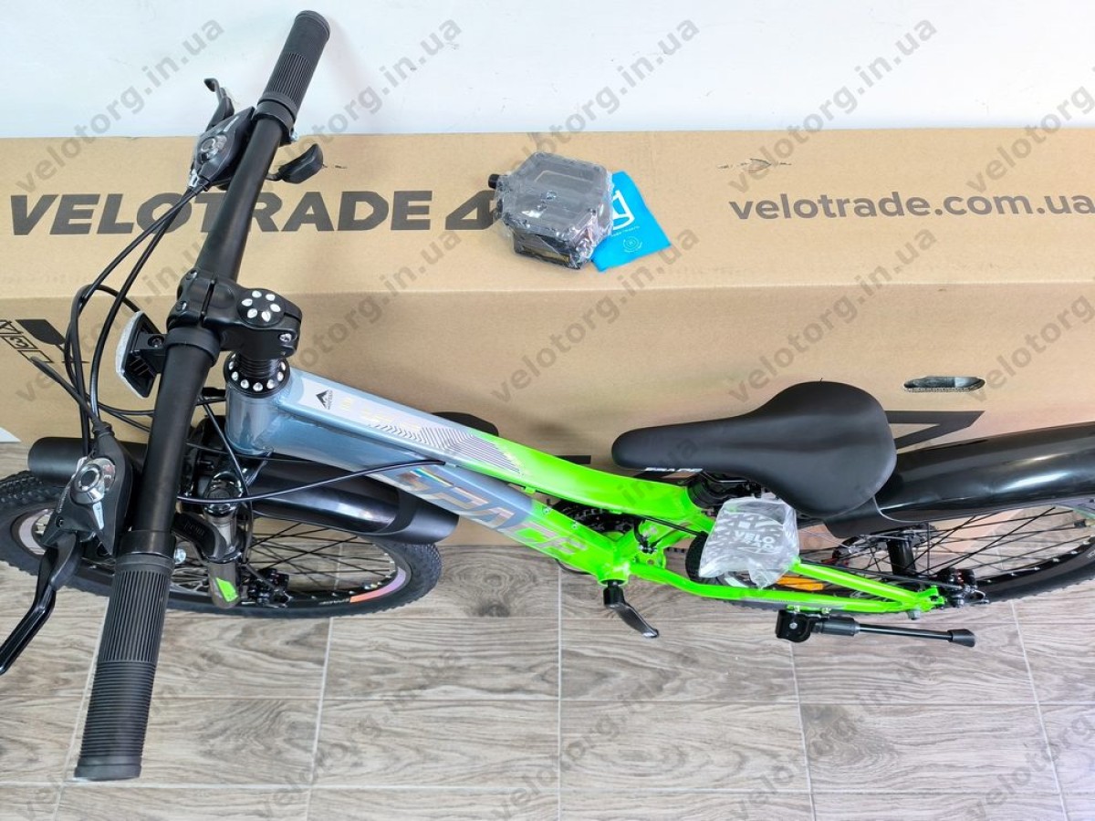 Велосипед AL 24″ SPACE LYRA DD FR рама-11″ сріблясто-зелений 2026