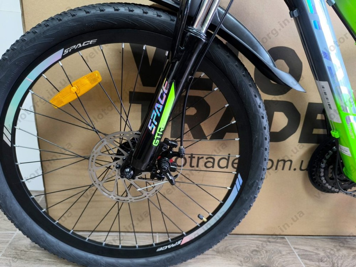 Велосипед AL 24″ SPACE LYRA DD FR рама-11″ сріблясто-зелений 2026