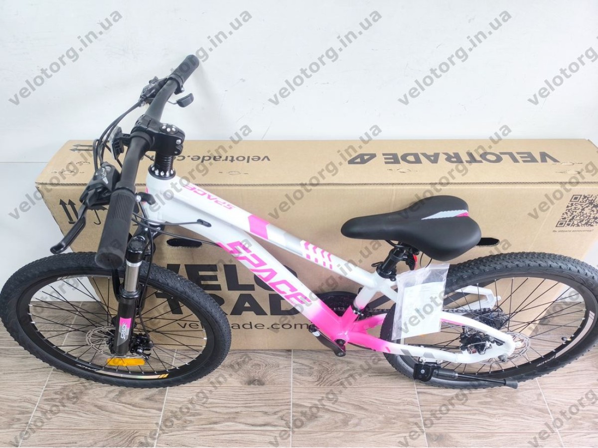 Велосипед AL 24" SPACE MERCURY DD FR рама-11" біло-рожевий 2026