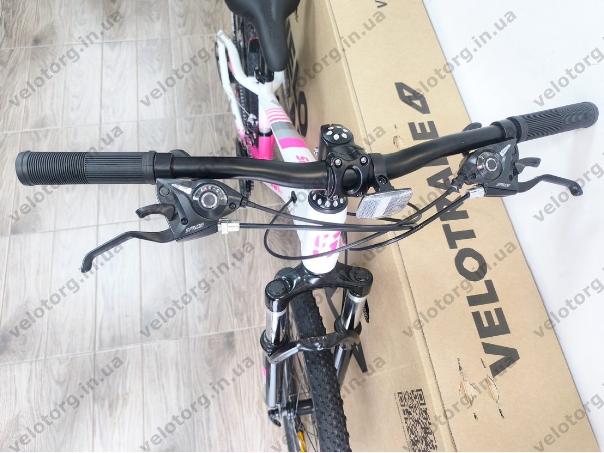 Велосипед AL 24" SPACE MERCURY DD FR рама-11" біло-рожевий 2026