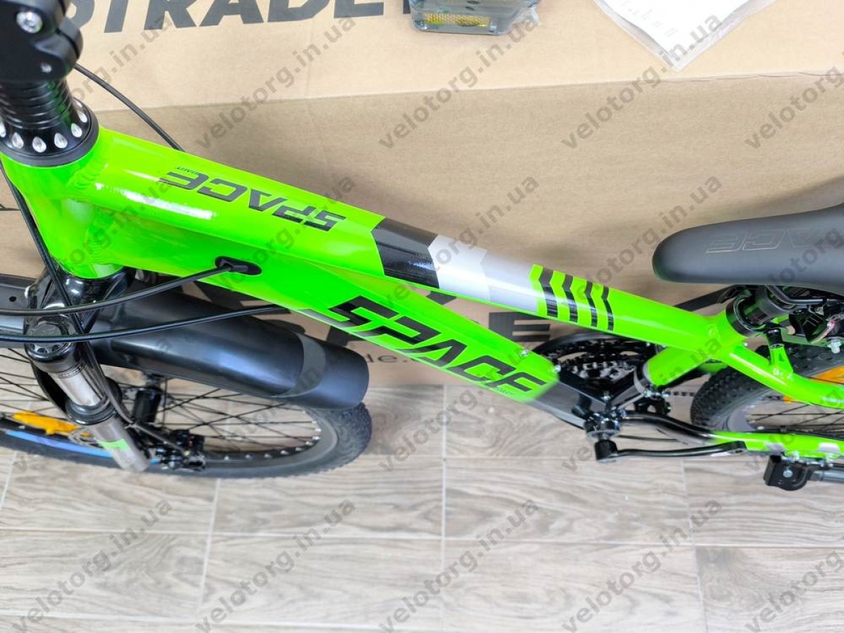 Велосипед AL 24″ SPACE MERCURY DD FR рама 11″ зелено-чорний 2026