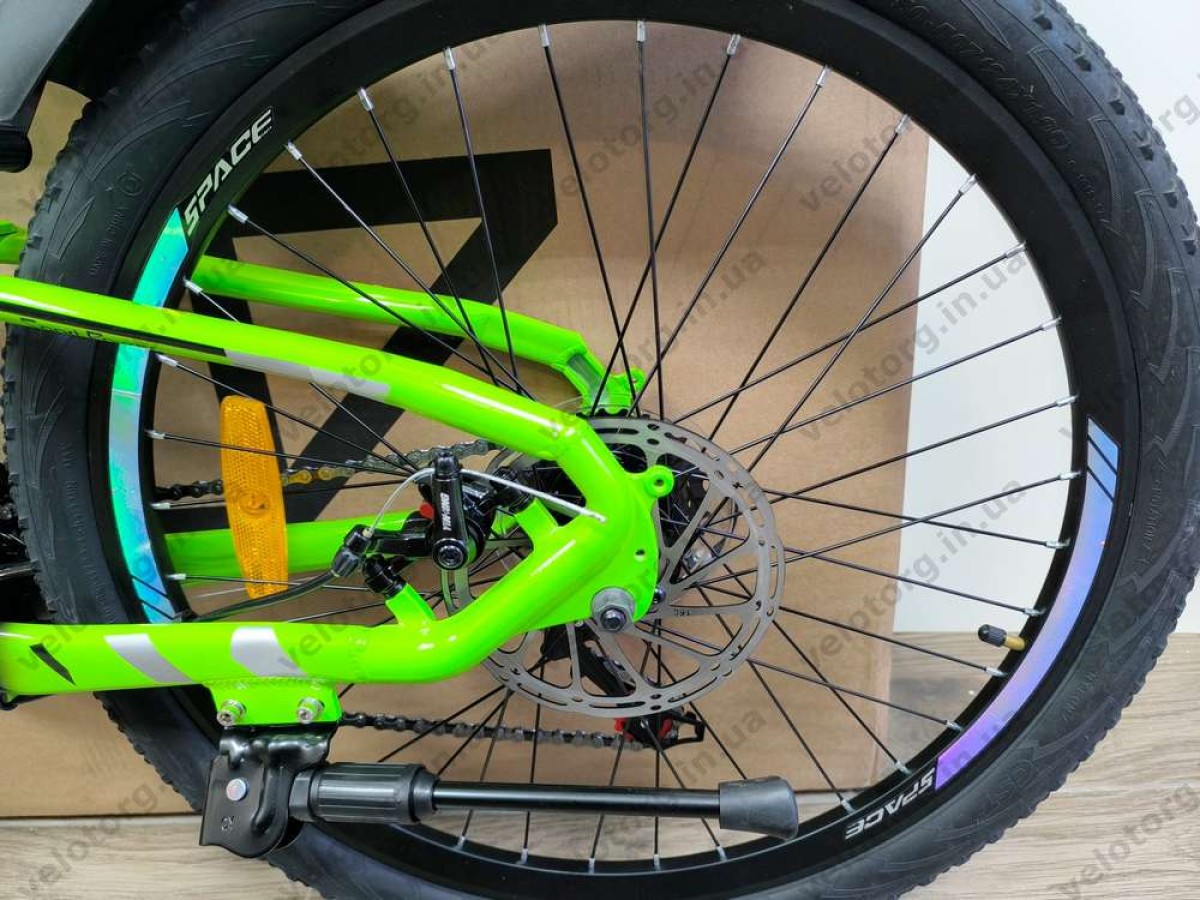 Велосипед AL 24″ SPACE MERCURY DD FR рама 11″ зелено-чорний 2026