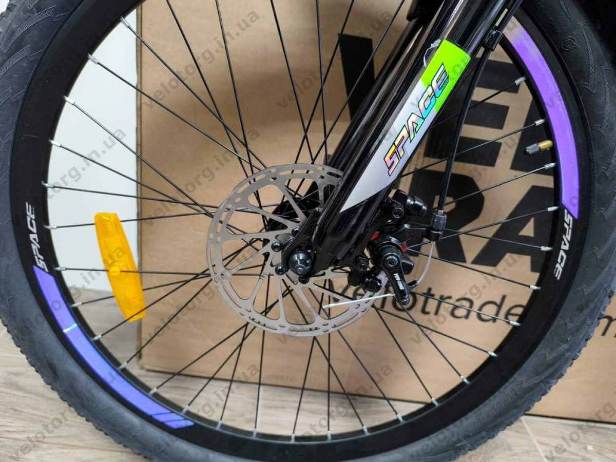 Велосипед AL 24″ SPACE MERCURY DD FR рама 11″ зелено-чорний 2026