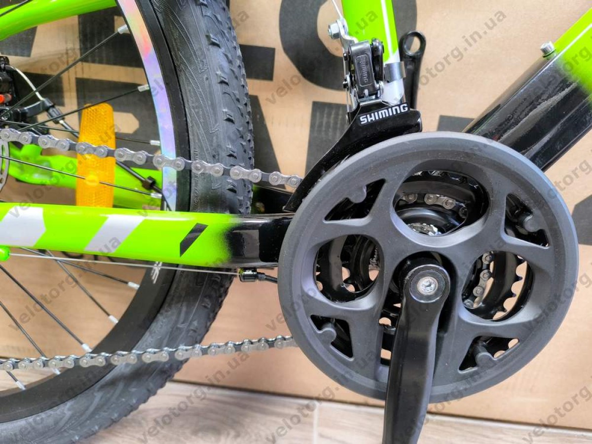 Велосипед AL 24″ SPACE MERCURY DD FR рама 11″ зелено-чорний 2026