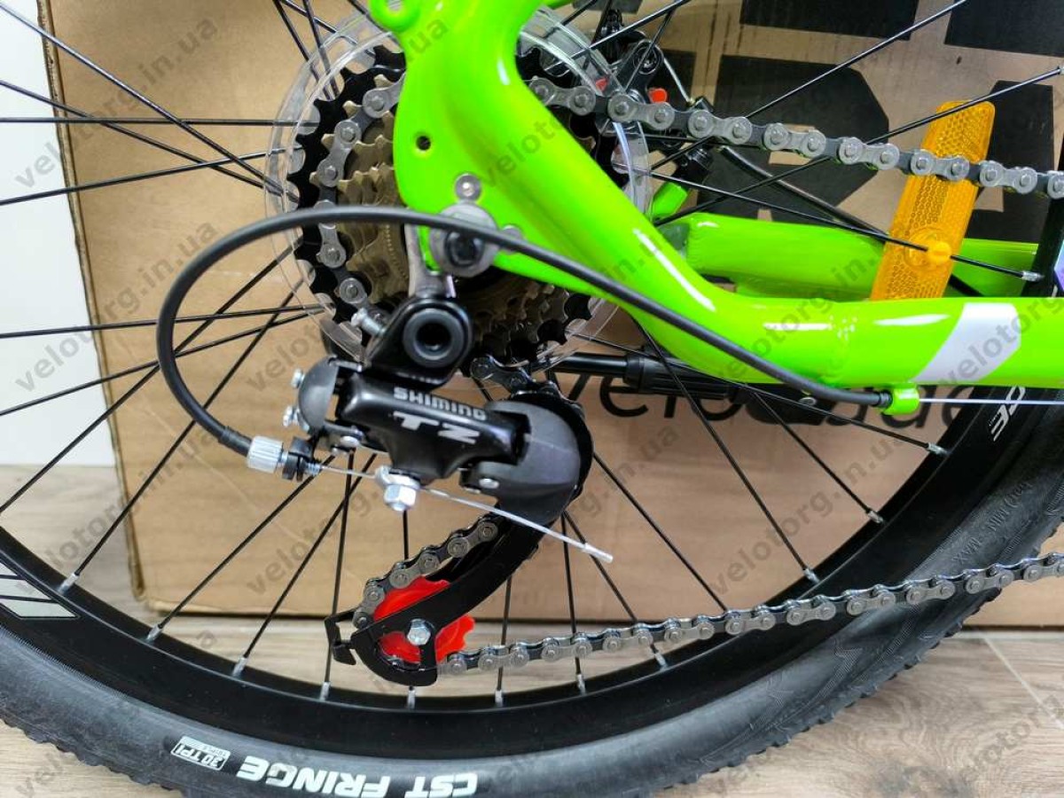 Велосипед AL 24″ SPACE MERCURY DD FR рама 11″ зелено-чорний 2026