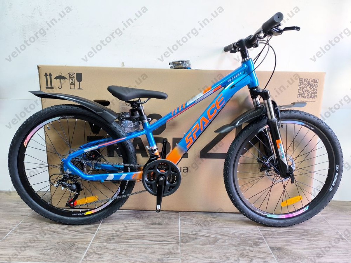 Велосипед AL 24" SPACE MERCURY DD FR рама-11" синьо-помаранчевий 2026