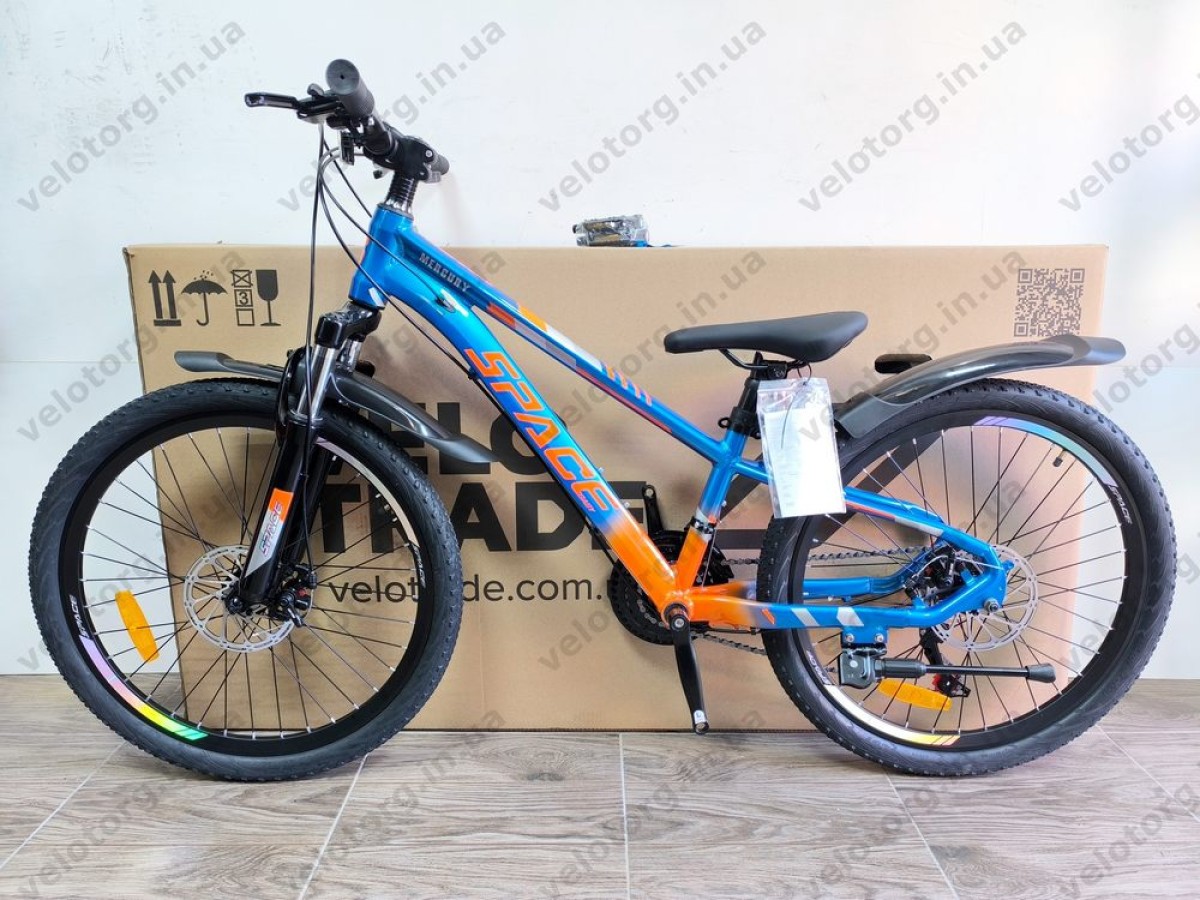Велосипед AL 24" SPACE MERCURY DD FR рама-11" синьо-помаранчевий 2026