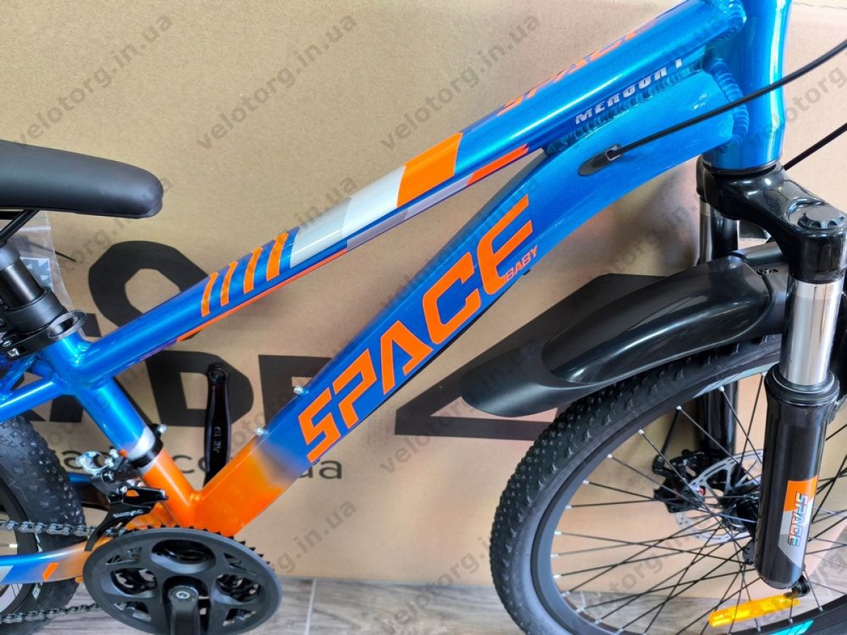 Велосипед AL 24" SPACE MERCURY DD FR рама-11" синьо-помаранчевий 2026