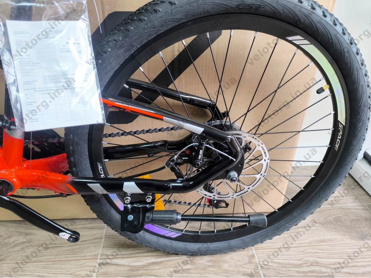 Велосипед AL 24" SPACE MERCURY DD FR рама-11" чорно-червоний 2026