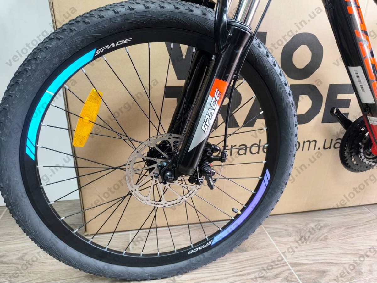 Велосипед AL 24" SPACE MERCURY DD FR рама-11" чорно-червоний 2026