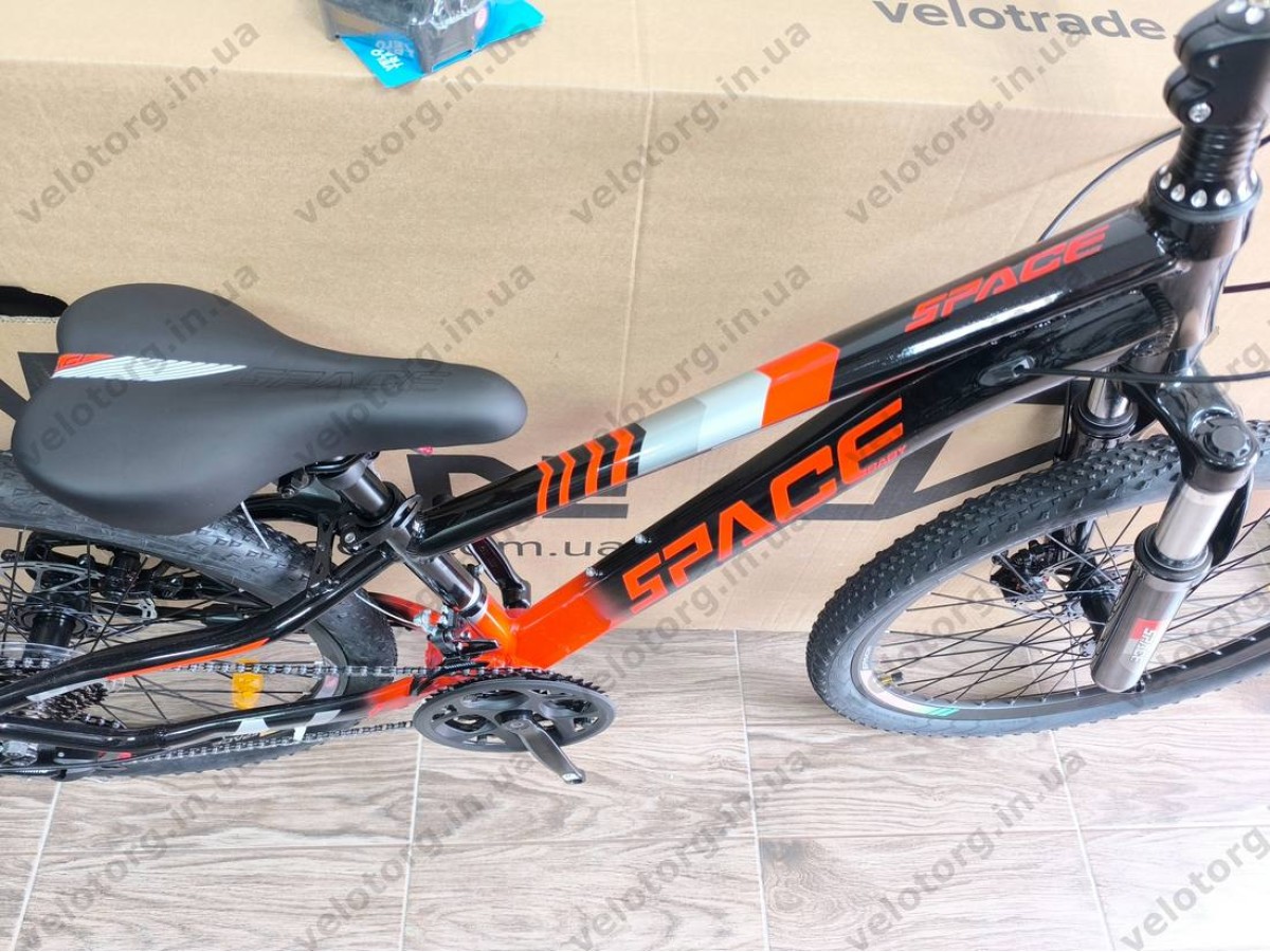 Велосипед AL 24" SPACE MERCURY DD FR рама-11" чорно-червоний 2026